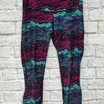 Patagonia  Yoga Centered Crop Capri Tights Canyon Glades Size S Teal Pink Photo 0