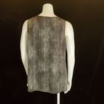 Eileen Fisher  Gray & Black Silk Sheer Tank Top (M) Photo 6