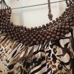 𝅺Alina rose halter beaded maxi dress small Photo 2