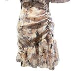 Missguided Mini Dress Size 0 Pink NWT Floral Coquette Flirty Puff Sleeve Frill Photo 9