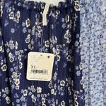 Free People  Because I Love You Floral High-Low Top in Blue Floral Print Photo 5