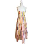 Nicholas Kerala Maxi Dress in White 4 Womens Long Cotton Striped Gown Pink Photo 7
