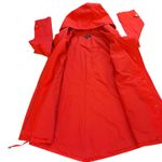 Eileen Fisher  Cotton Nylon Hooded Jacket Red Womens Size Small Rain Anorak Photo 5