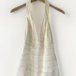 Adrianna Papell Boutique Womens 10 Semi Formal Dress Halter Neck Butter Yellow Photo 2