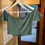 Missguided NWT  Olive Green Ribbed Zipper Crop Top Size 6 Photo 8