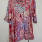 Gloria Vanderbilt Abstract Geometric Studded Shirt Size PXL Photo 2