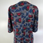 Saks 5th Avenue Vintage 60s Saks Fifth Avenue Maxi Dress Abstract Print Blue Red Photo 5