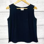 Leslie Fay Vintage Petites Black Sleeveless Dressy Tank Top Blouse Size 8P Photo 1