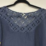 Fig & Flower Anthropologie baby blue embroidery lace‎ blouse size S Blue Photo 3