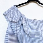 Jealous Tomato  Off the Shoulder Bell Sleeve Pinstripe Dress Size Large Photo 3