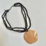 coconut shell beaded flower pendant necklace Photo 5
