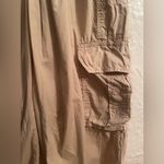 Aerie NWT  100% cotton lightweight khaki cargo pants, elastic waist, pockets; S Photo 1