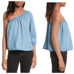 Rebecca Minkoff NWT  chambray blue Harmony top Photo 2