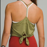 Lulu Lemon Modal-Silk Yoga Tank Size 6 in Bronze Green Photo 1