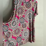 JODIFL Colorful Medallion Boho Jersey Swing Dress | Fits L–XL Vibrant Print Photo 8