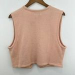 Cricket Lane Petites Vintage Pink Peach Knit Vest‎ Embellished Floral Grannycore Size M Photo 4