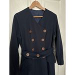 Vintage OOAK Navy coat dress double Photo 15