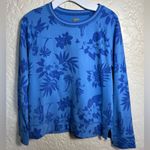 Aerie  women’s hawaiian print‎  blue sweatshirt size small Photo 0