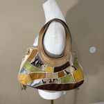 Fossil  Fifty Four Patchwork Multicolor Fringe Leather Hobo Shoulder Bag Western Photo 3