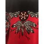 VTG Coastlines Canada Women’s M Red Fleece Jacket Native American Western Cabin Size M Photo 4