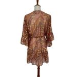 Victoria's Secret  Metallic Sheer Ruffle Sleeve Belted Robe Medium Photo 4