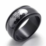 Batman Superman Symbols Black Ring Photo 0