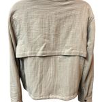 Elan   Gauze Cotton Utility Jacket In Khaki Size Medium Photo 4