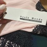 Haute Monde Blush Top with Black Lace Detail Photo 6