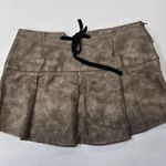 Zemeta Attic Box Tie Micro Skirt in Taupe Tan Size XS Photo 10