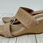 Coach and Four Viola tan wedge slip on sandals size 6 Photo 2