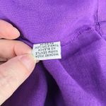 Bryn Walker Linen Set Tunic Top Pants Purple Oversized Crop Wide Leg Pants Large Photo 4