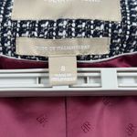 Banana Republic  Blazer 8 Black White Tweed Italian Fabric Zip Up Paris Jacket Photo 6