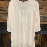 Elegant Ivory Women's Tunic wrap blouse top flowy v Photo 1