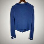 Factoria Perez Cardigan Sweater Womens M 100% Baby Alpaca Blue Embroidered Peru Size M Photo 12