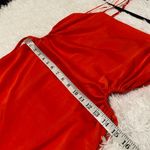 Christian LaCroix  Square Neck Cutout Satin Dress in Orange Small Photo 3