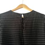 Shilla  Chic Black Striped Women's Sz S‎ Blouse Business Casual Office Neutral Photo 2