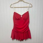 Red Ruched Sweetheart One Piece‎ Swimwear size L Size L Photo 1