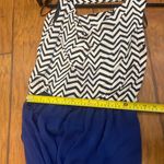 Enfocus Studio  Monochrome Zigzag maxi Dress with vibrant blue bottom woman’s 10 Photo 2