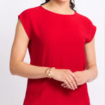 Montgomery Post Cheryl Airette Blouse Red Medium NWT STITCH FIX Photo 0