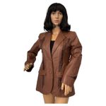 1980s Pioneer Wear genuine Brown leather blazer snakeskin Photo 3