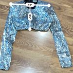 DANIELE CARLOTTA Sequin Crop Top in silver size 38 Photo 5