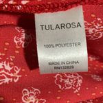 Tularosa Bandana Pom Pom Boho Crop Top 3/4 Bell Sleeve Red/White XS Photo 5