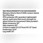 No Boundaries  Womens Shorts Size 21 XXXL Juniors Quick Dry Pink New Photo 7