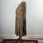 BP  Leopard‎ Print Long Sleeve Tiered Mini Dress Size Medium Photo 9