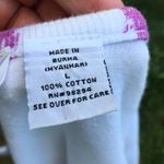 Vintage 90s Colorful Funky Floral Square Button Cardigan size Large White Photo 12