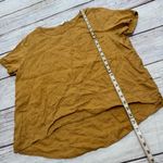 Artisan NY 100% Linen High Low Round Neck Loose Fit Ochre Yellow Size XL Photo 3