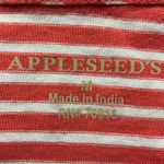 Appleseed 100% Cotton Orange & White Striped Folded Cuffs Button Detail Size M Size M Photo 5