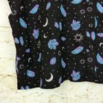 Hot Topic  Shirt Womens M Black Pastel Crystals Celestial Crop Button Up Goth Photo 6
