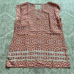 The Limited  Pink and Orange Patterned Top Lightweight Career Office Wear Size S Photo 5