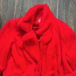 BLANK NYC  Red Faux Fur Coat Photo 1